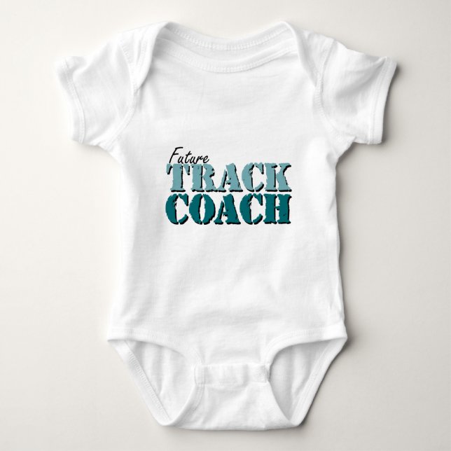 Future Track Coach teal Baby Bodysuit (Front)