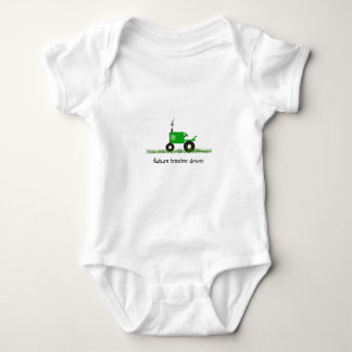 "Future Tractor Driver" Baby Green Tractor Bodysuit