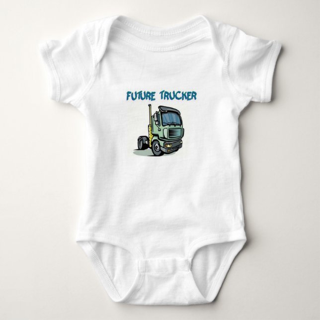 Future Trucker Baby Bodysuit (Front)