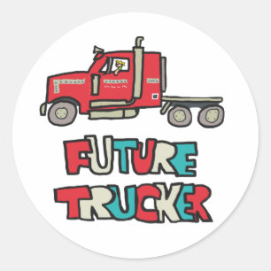 Future Trucker Classic Round Sticker