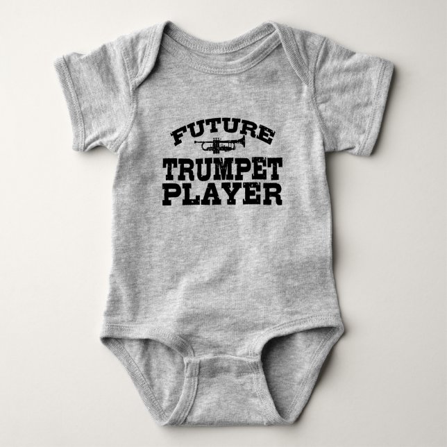 Future Trumpet Player Baby Bodysuit (Front)