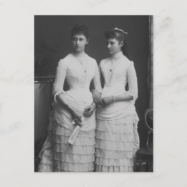 Future Tsarina Alexandra of Russia & sister Irene Postcard (Front)