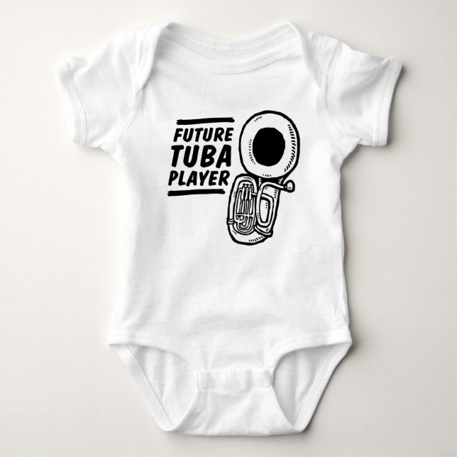 Future Tuba Player Baby Bodysuit (Front)