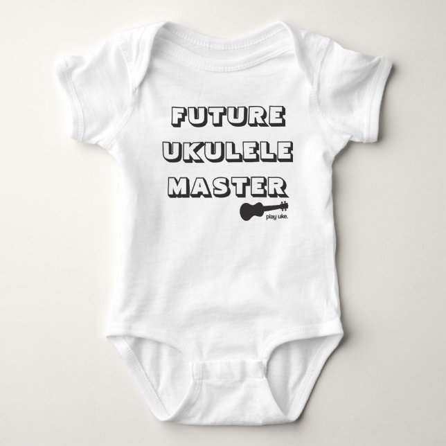 Future Ukulele Master baby romper Bodysuit (Front)