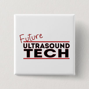 Future Ultrasound Tech 15 Cm Square Badge