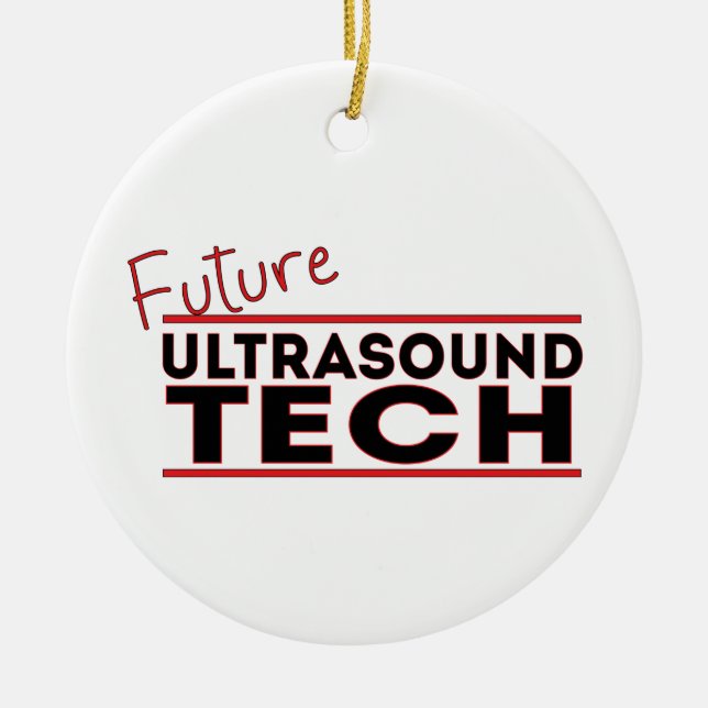 Future Ultrasound Tech Ceramic Tree Decoration (Front)