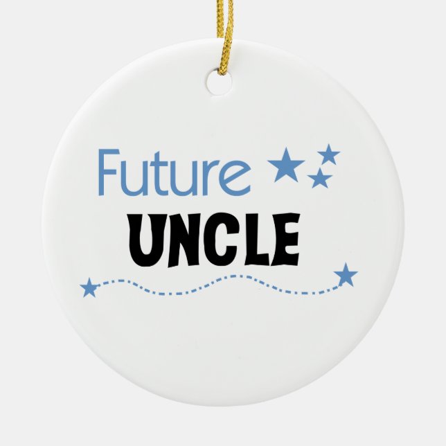 Future Uncle Gifts Ceramic Tree Decoration (Front)