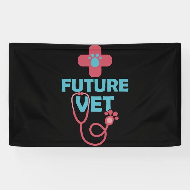 Future Vet Cute Veterinarian Banner (Horizontal)