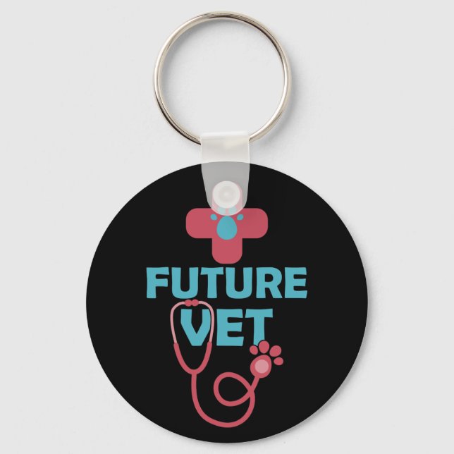 Future Vet Cute Veterinarian Key Ring (Front)