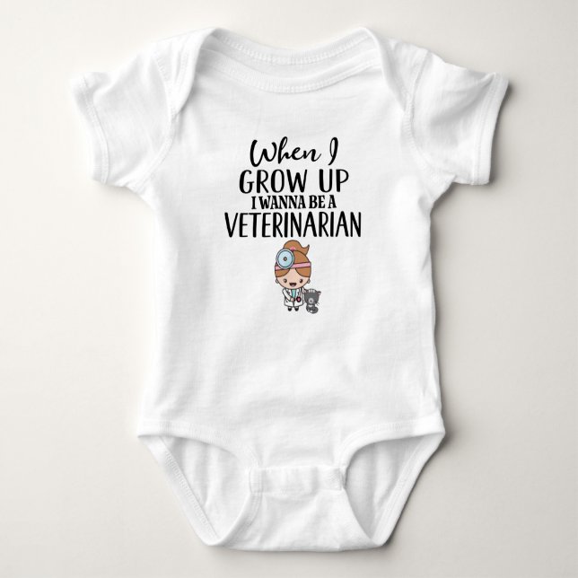 Future Veterinarian Baby Girl Baby Bodysuit (Front)