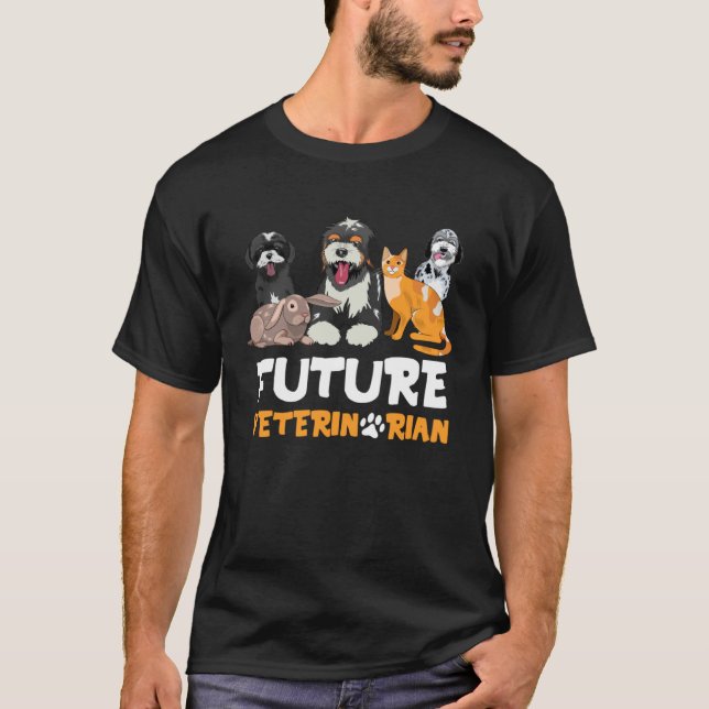 Future Veterinarian  Cute Aspiring Veterinarian St T-Shirt (Front)