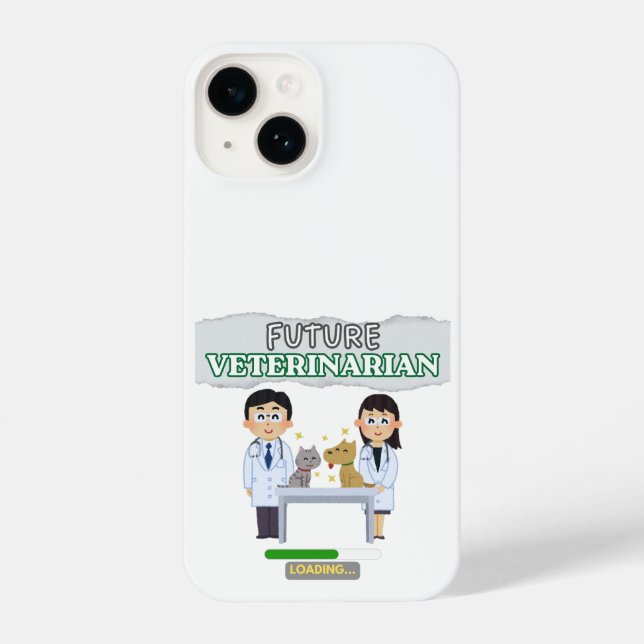 Future Veterinarian Loading – Vet Student Design iPhone Case (Back)