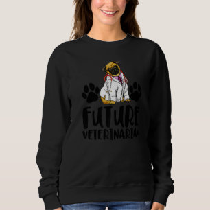 Future Veterinarian Pug Women Love Doggy Doctor Sweatshirt