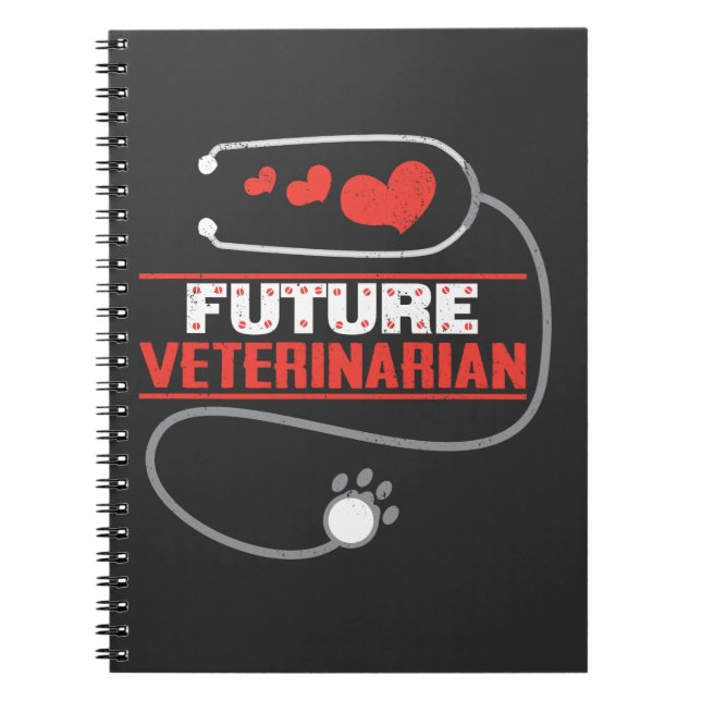 Future Veterinarian Shirt Vet Tech Student Gift Notebook (Front)