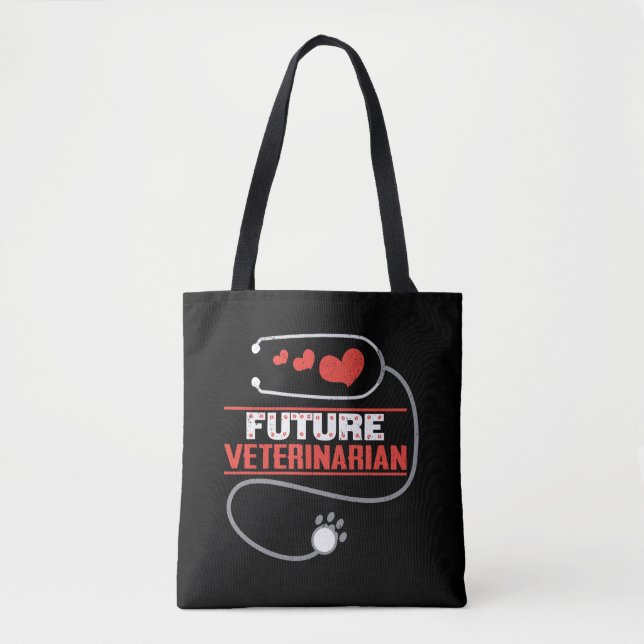 Future Veterinarian Shirt Vet Tech Student Gift Tote Bag (Front)