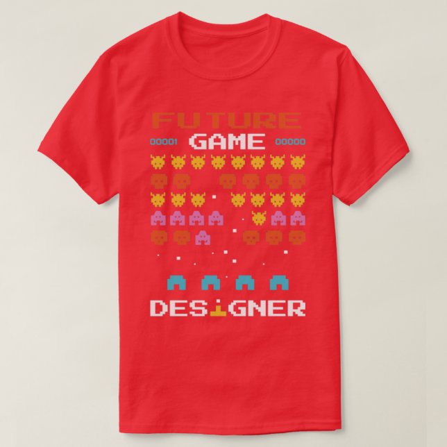 Future Video Game Developer Arcade Designer T-Shirt (Design Front)