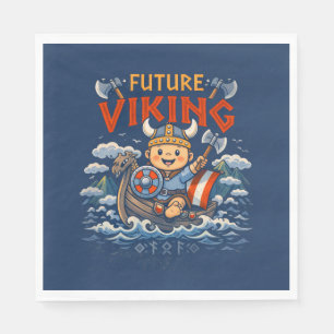 Future Viking Funny Norwegian Napkins
