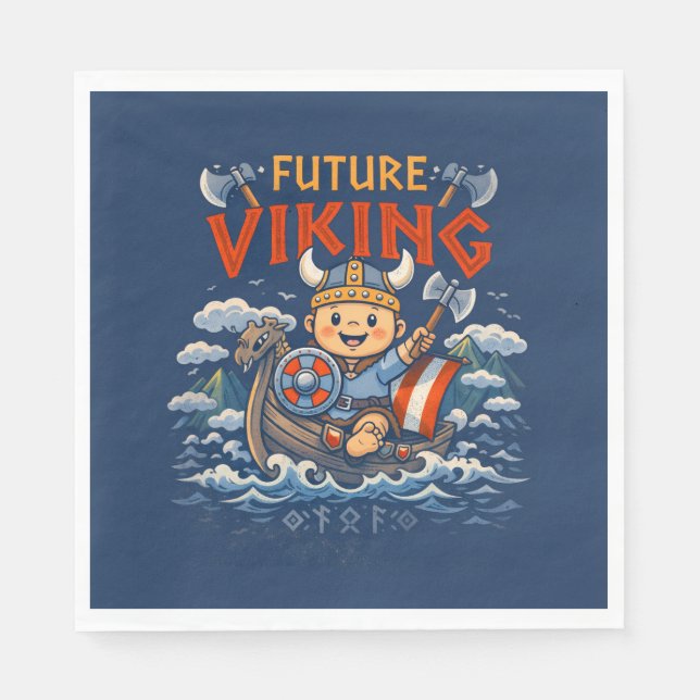 Future Viking Funny Norwegian Napkins (Front)