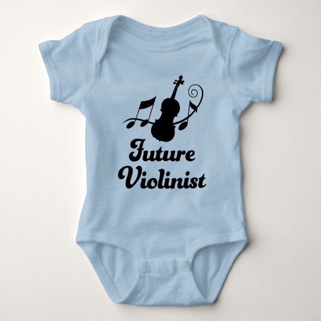 Future Violinist Child's Violin Music Baby Bodysuit (Front)