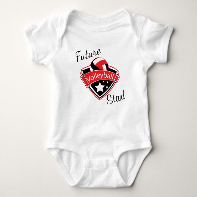 Future Volleyball Star Baby Bodysuit (Front)