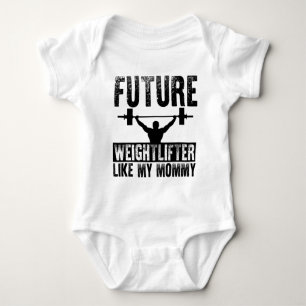 Future Weightlifter Like My Mummy Baby Bodysuit