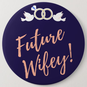 Future Wifey Love Birds   6 Cm Round Badge