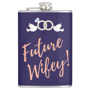 Future Wifey Love Birds Hip Flask