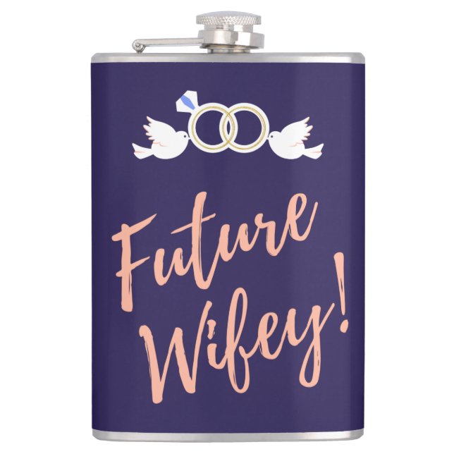 Future Wifey Love Birds    Hip Flask (Front)