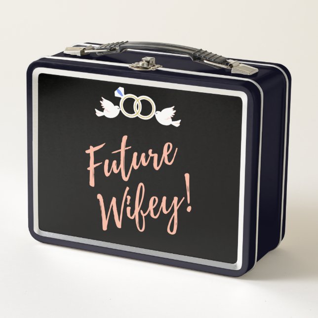 Future Wifey Love Birds  Metal Lunch Box (Front)