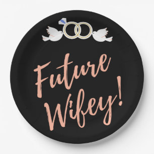 Future Wifey Love Birds Paper Plate