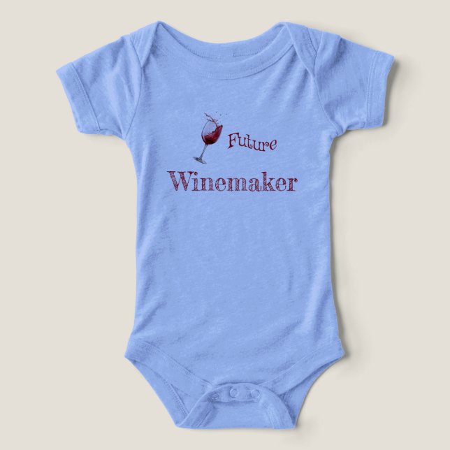 Future Winemaker Funny Wine Lover Baby Bodysuit (Design Front)