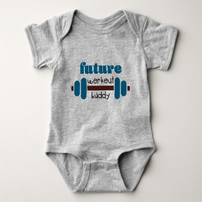 Future workout buddy baby bodysuit (Front)