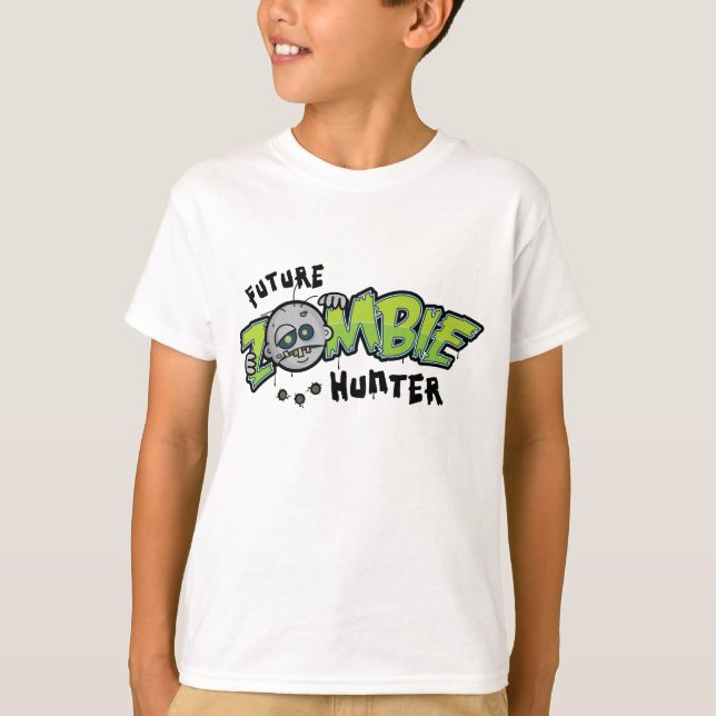 Future Zombie Hunter Kids T-Shirt (Front)