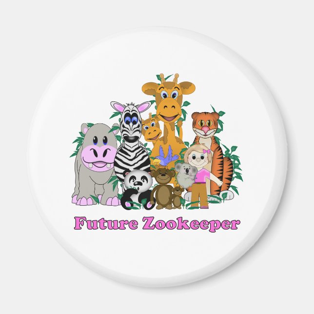 Future Zookeeper Girl Magnet (Front)
