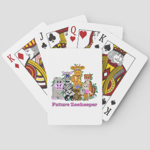 Future Zookeeper Girl Playing Cards