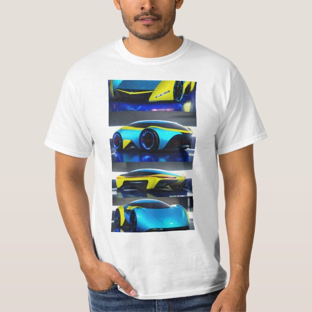 Futurismo Drive: Ultra Sci-Fi Car Unleashed T-Shirt (Front)