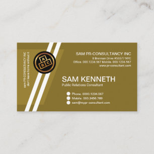 Futurist Slanting White Lines Modern Consultant Business Card