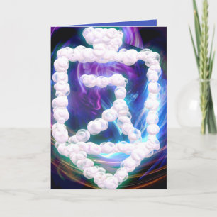 Futuristic חנוכה Hanukkah dreidel bubbles card