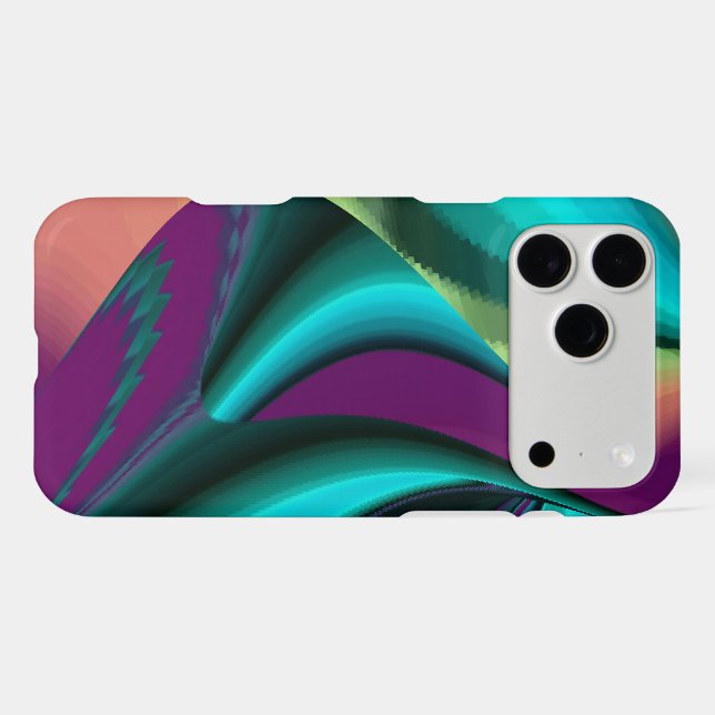 Futuristic Abstract 3D Metallic Rainbow Art (Back (Horizontal))