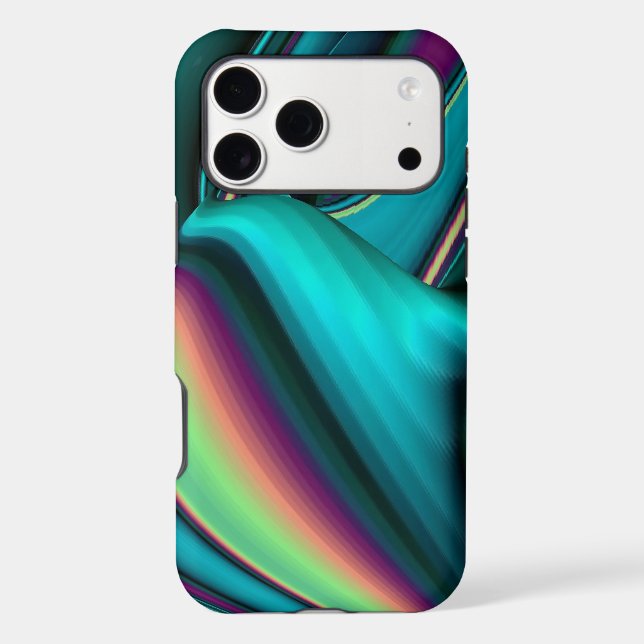 Futuristic Abstract 3D Metallic Rainbow Art (Back)
