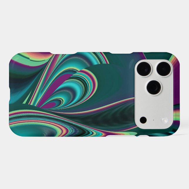 Futuristic Abstract 3D Metallic Rainbow Art (Back (Horizontal))