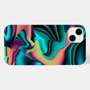 Futuristic Abstract 3D Metallic Rainbow Art Case-Mate iPhone 14 Plus Case