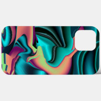 Futuristic Abstract 3D Metallic Rainbow Art