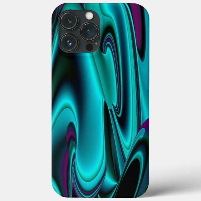 Futuristic Abstract 3D Metallic Rainbow Art Case-Mate iPhone Case (Back)