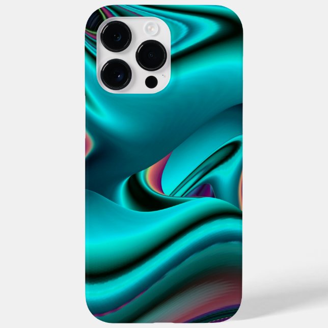 Futuristic Abstract 3D Metallic Rainbow Art Case-Mate iPhone Case (Back)