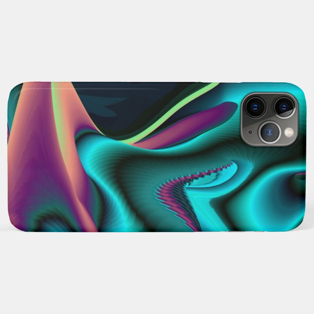 Futuristic Abstract 3D Metallic Rainbow Art Case-Mate iPhone Case (Back (Horizontal))