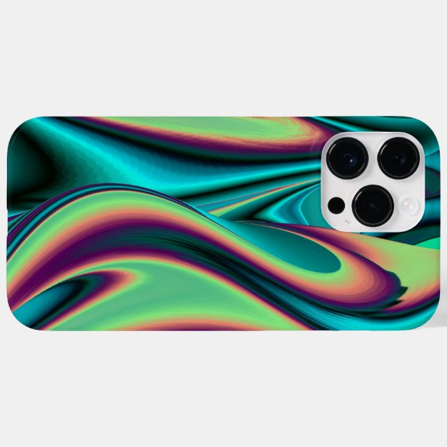 Futuristic Abstract 3D Metallic Rainbow Art Case-Mate iPhone Case (Back (Horizontal))