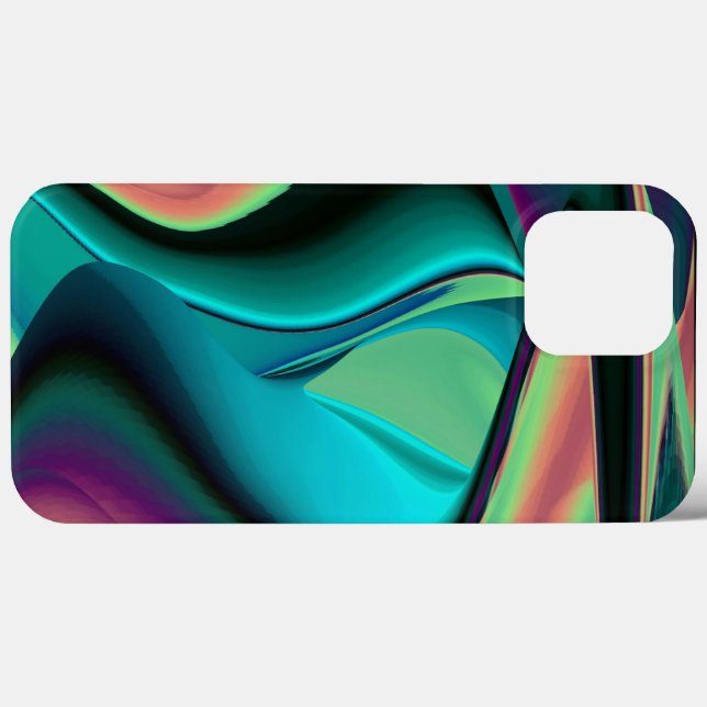 Futuristic Abstract 3D Metallic Rainbow Art Case-Mate iPhone Case (Back (Horizontal))