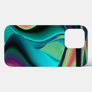 Futuristic Abstract 3D Metallic Rainbow Art iPhone 13 Pro Case