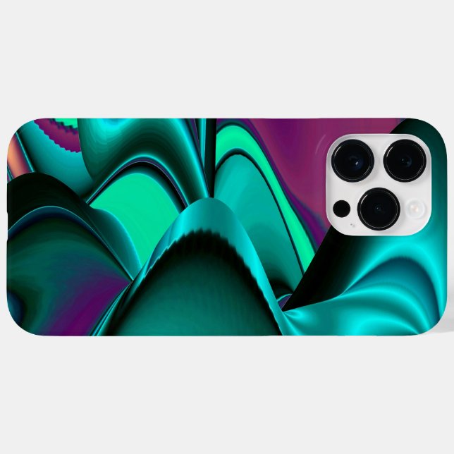 Futuristic Abstract 3D Metallic Rainbow Art Case-Mate iPhone Case (Back (Horizontal))